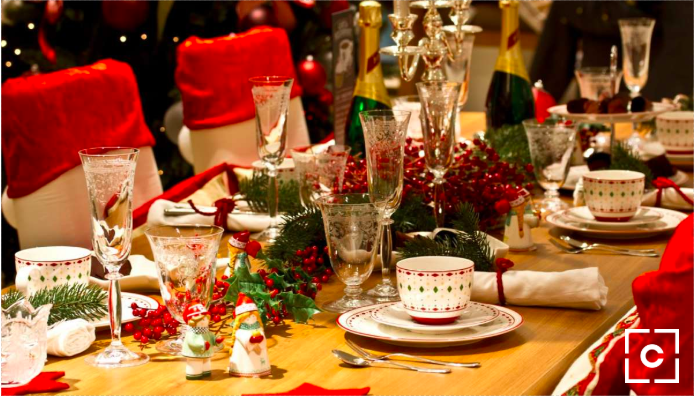 come decorare la tavola di Natale