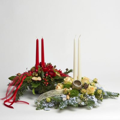 il fiorile centrotavola con candele alte a domicilio con dev-beliven.cosaporto.it