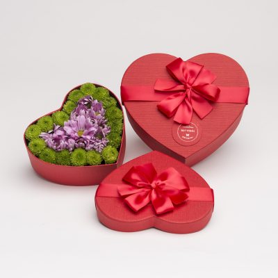 Cosaporto scatola fiori San Valentino. a domicilio con cosaporto.