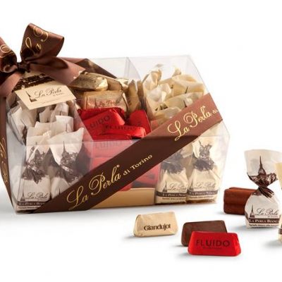 Assortimento di tartufi e giandujotti la perla e cosaporto