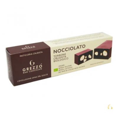 Torrone di cioccolato crudo bio grezzo e cosaporto