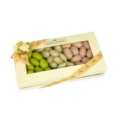 Assorted Chocolate Coated Almonds Gift Box Maison Samadi