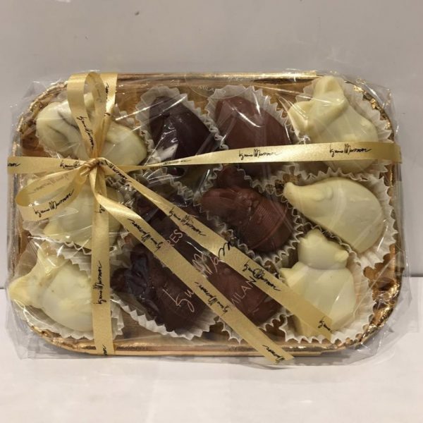Vassoio di animaletti di cioccolato Iginio Massari Cosaporto.it