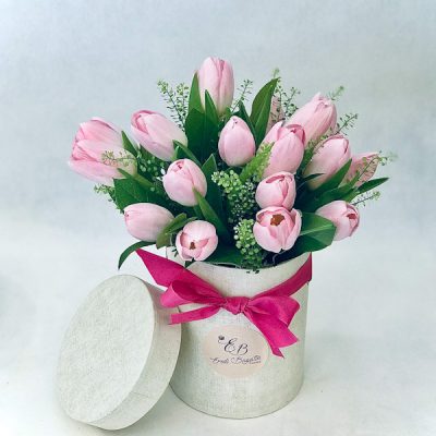 Tulipani rosa in scatola_eredi bagatin_cosaporto