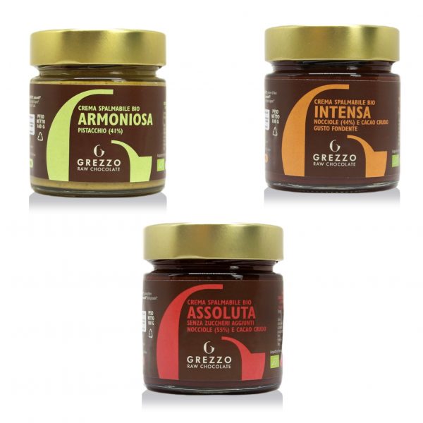 Le spalmabili BIO di Grezzo consegna a domicilio con Cosaporto