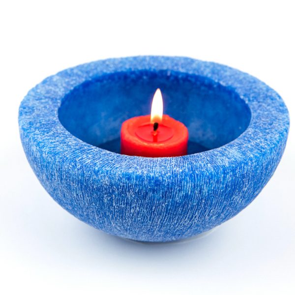 ciotola-azzurra-sabbiata-candela-consegna-domicilio-cosaporto