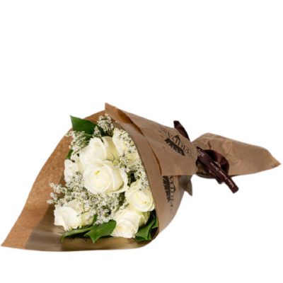 Bouquet rose bianche di Frida's Torino consegna a domicilio con Cosaporto