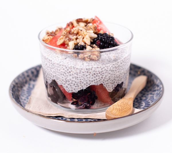 pudding semi chia granola ecru raw food e cosaporto