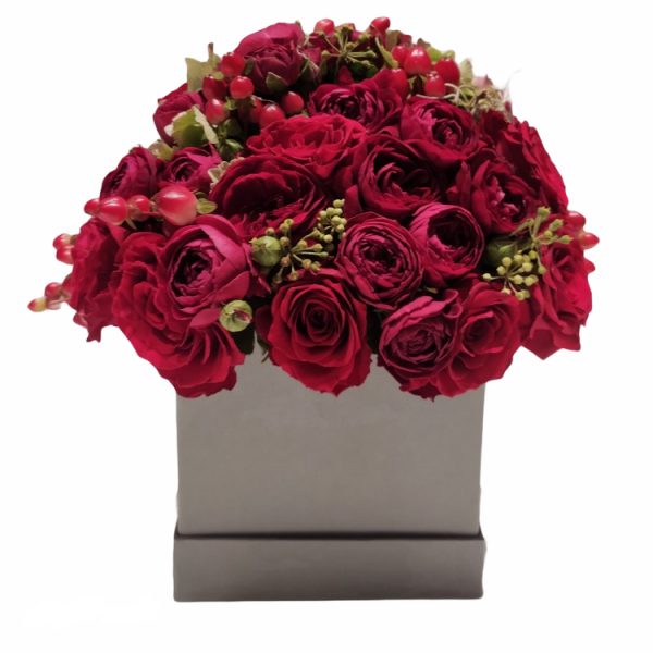 box-bouquet-rose-rosse-ciaffoni