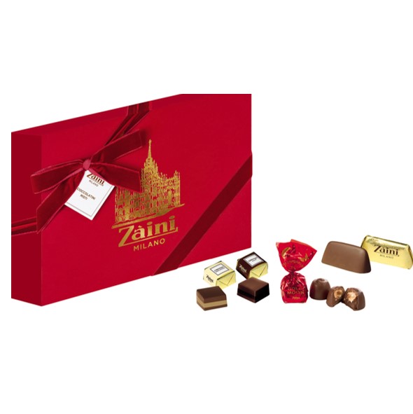 Scatola legno praline assortite di Zàini Milano
