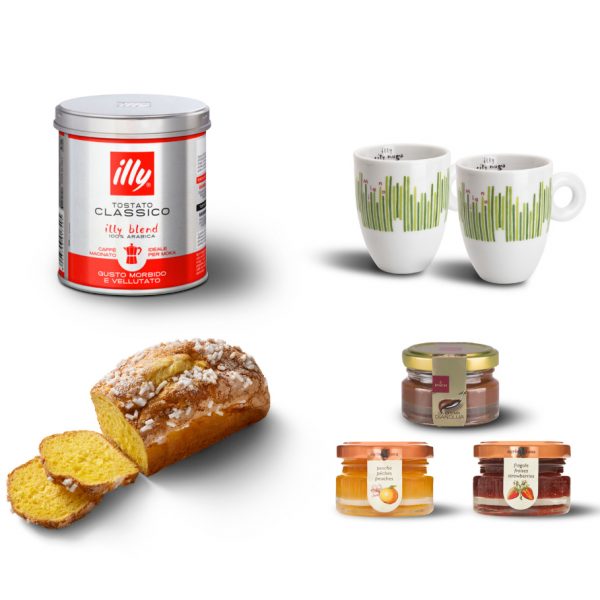 Box gourmet dolce con caffè da illy consegna a domicilio con Cosaporto