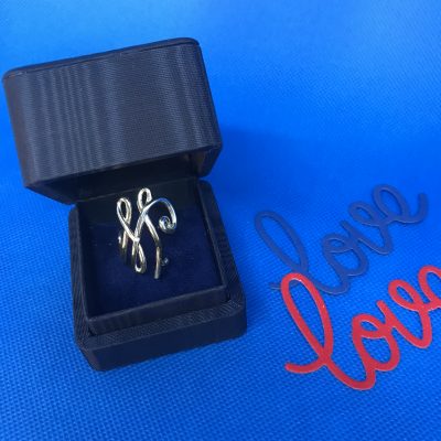 anello intreccio iniziali