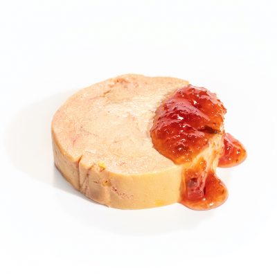 Torcione di foie gras, caffè e marmellata di rose dello Chef Matias Perdomo di ROC consegna a domicilio con Cosaporto