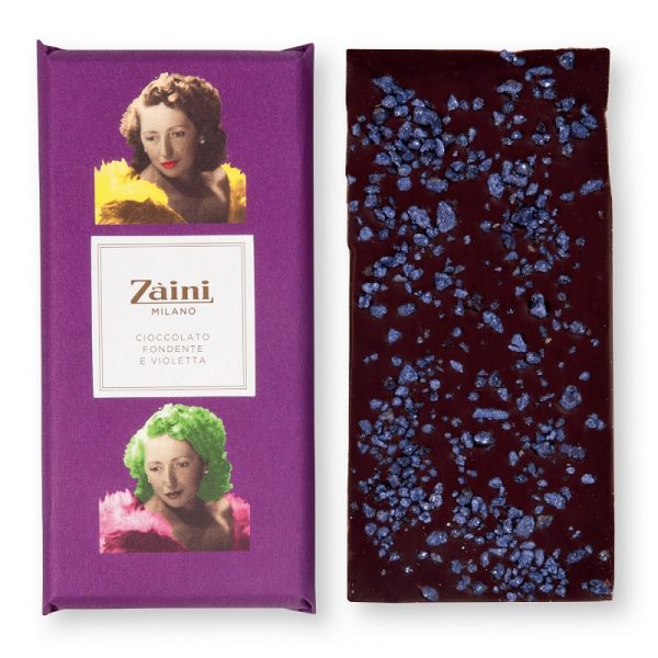 Tavoletta fondente petali violetta