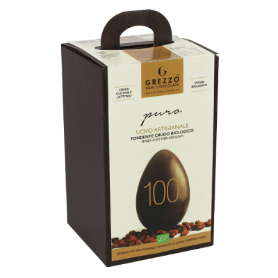 uovo di cioccolato puro di grezzo