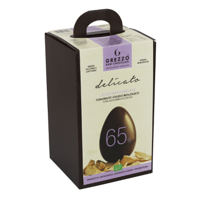 uovo di pasqua con cioccolato delicato 65%