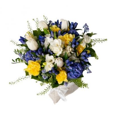 Bouquet di fiori in sacchetto di juta Eredi Bagatin consegna a domicilio con Cosaporto