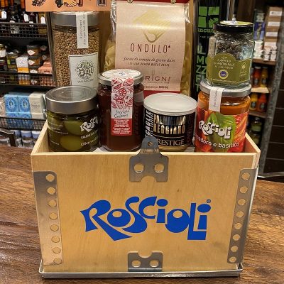 Box legno da Salumeria Roscioli consegna a domicilio con Cosaporto