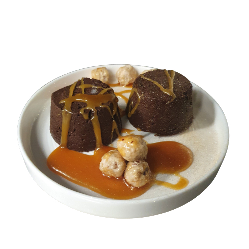 Salame al cioccolato, salsa al caramello e nocciole pralinate Golinos consegna a domicilio con Cosaporto