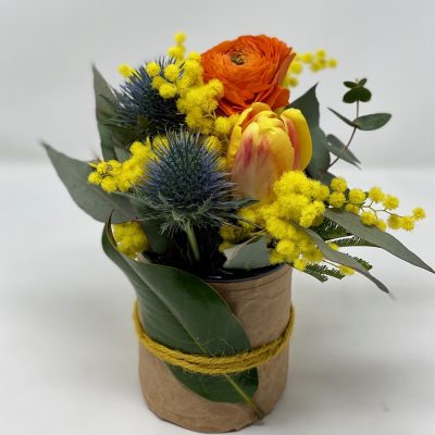 composizione in vaso fiori mix