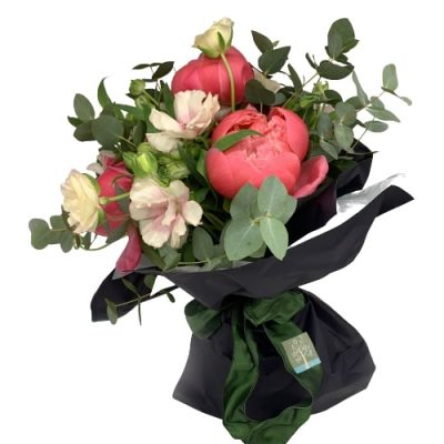 Bouquet misto con Peonie Fiorile Firenze consegna a domicilio con Cosaporto