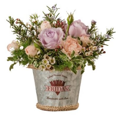 Secchiello di latta Frida's Flower consegna a domicilio con Cosaporto