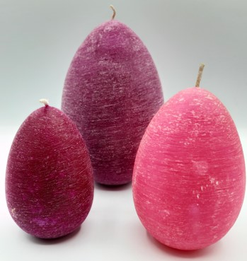 Set Uova Rosa Candle Store