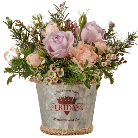 Secchiello in zinco delicato Frida's consegna a domicilio con Cosaporto