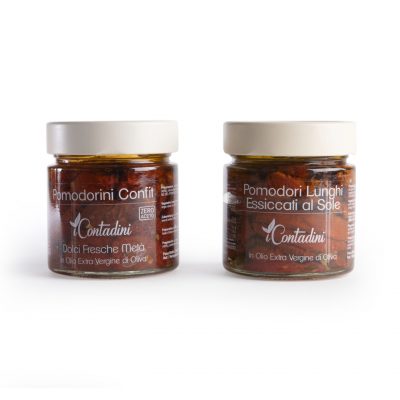 Pomodori confit e essiccati lunghi