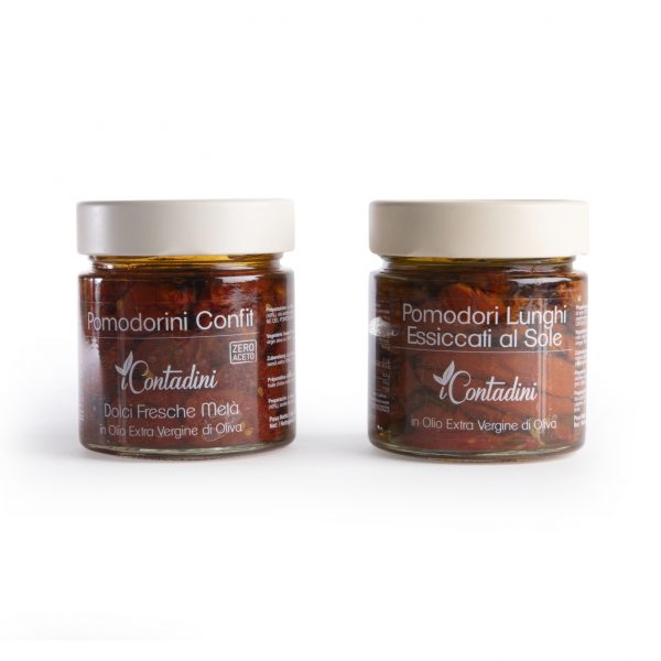 Pomodori confit e essiccati lunghi