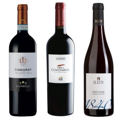 Box Selezione Tre Rossi Italiani Ebrezze Enoteca consegna a domicilio con Cosaporto