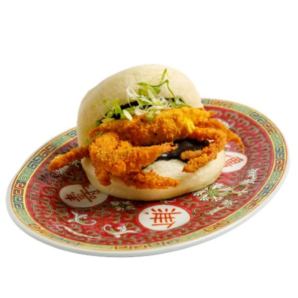Bao con granchio fritto e maionese al nero di seppia Baby Bao consegna a domicilio con Cosaporto