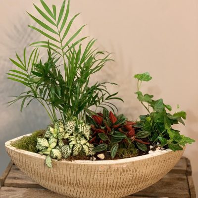 composizione floreale in vaso