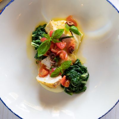 Ricciola in crosta Osteria del Mare consegna a domicilio con Cosaporto