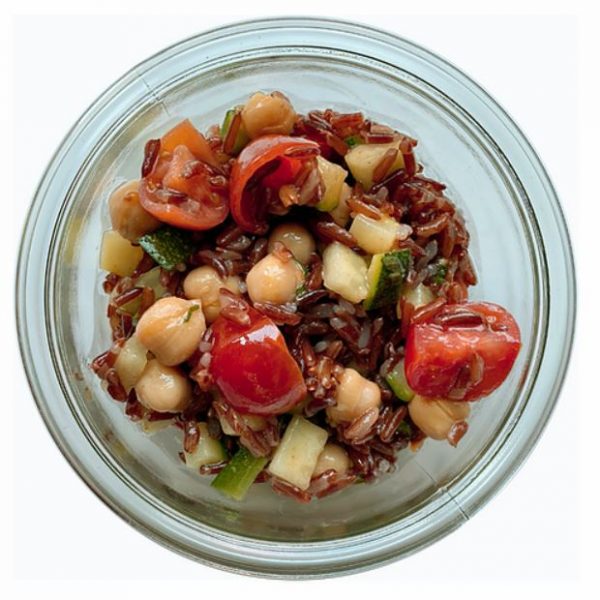 Riso rosso integrale con Verdure croccanti