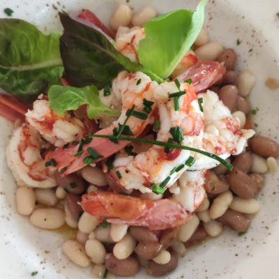 Insalata di gamberi e fagioli Pesce Baracca consegna a domicilio con Cosaporto