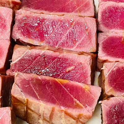 tagliata di tonno porzionata