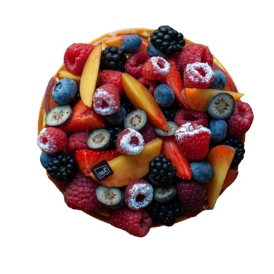 Torta con crema pasticcera e frutta mista Pavé consegna a domicilio con Cosaporto