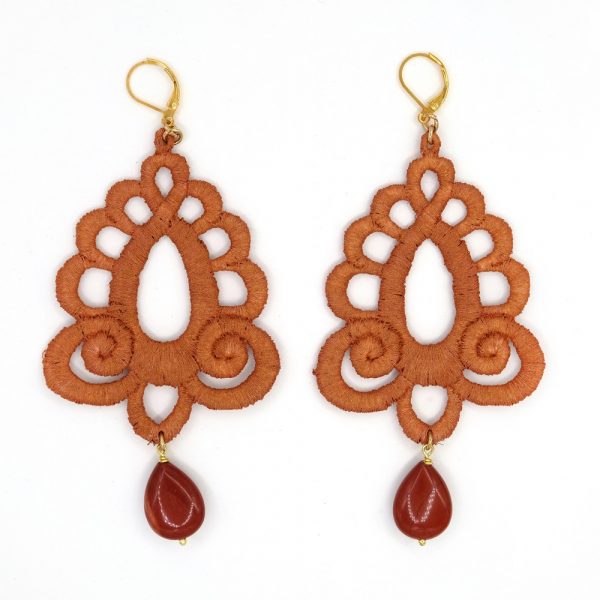 Orecchini Ambrosia Terra di Siena Tita Bijoux consegna a domicilio con Cosaporto