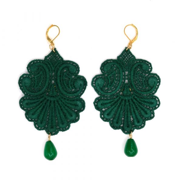 Orecchini Conchiglia Verde Scuro Tita bijoux consegna a domicilio con Cosaporto