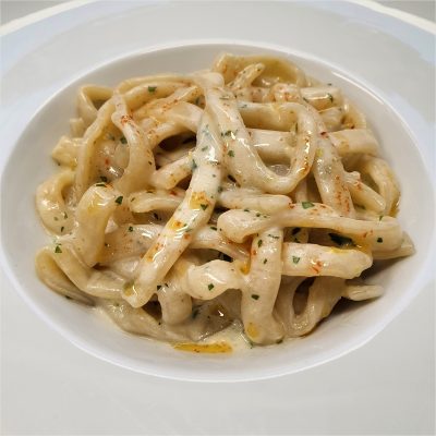 Scialatielli burro e alici, cime di rapa e scorza di limone Golinos consegna a domicilio con Cosaporto