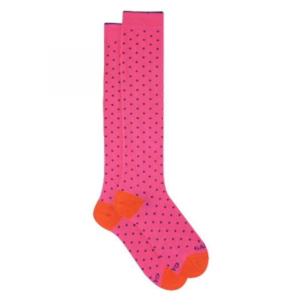 Calze lunghe donna cotone giacinto fantasia pois Gallo 1927 consegna a domicilio con Cosaporto