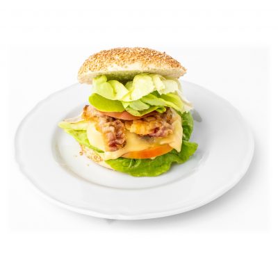 Cheeseburger di Chianina con pancetta toscana Enrico Lagorio Mercato Centrale Roma consegna a domicilio con Cosaporto