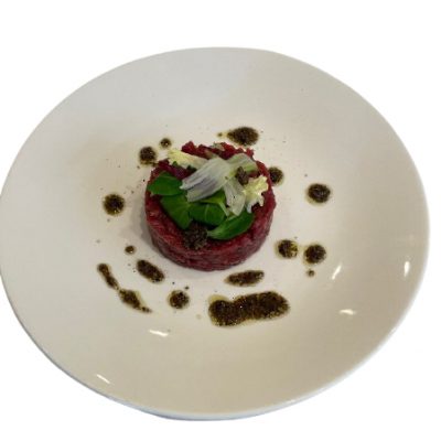 Battuta di manzo al tartufo di Norcia Rome Cavalieri consegna a domicilio con Cosaporto