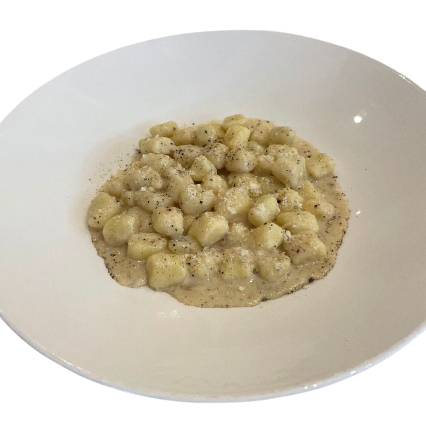 Gnocchi di patate viterbesi al cacio e pepe Rome Cavalieri consegna a domicilio con Cosaporto