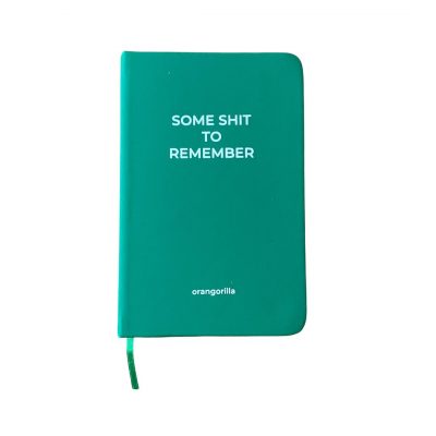 Quaderno con copertina "some shit to remember" Orangorilla Consegna a domicilio con Cosaporto