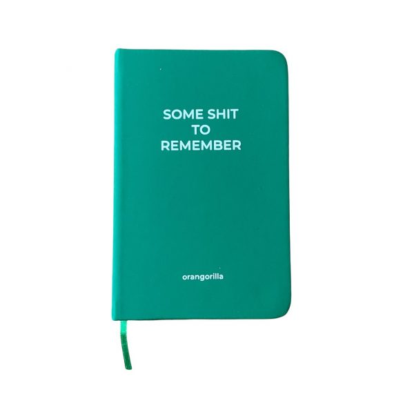 Quaderno con copertina "some shit to remember" Orangorilla Consegna a domicilio con Cosaporto