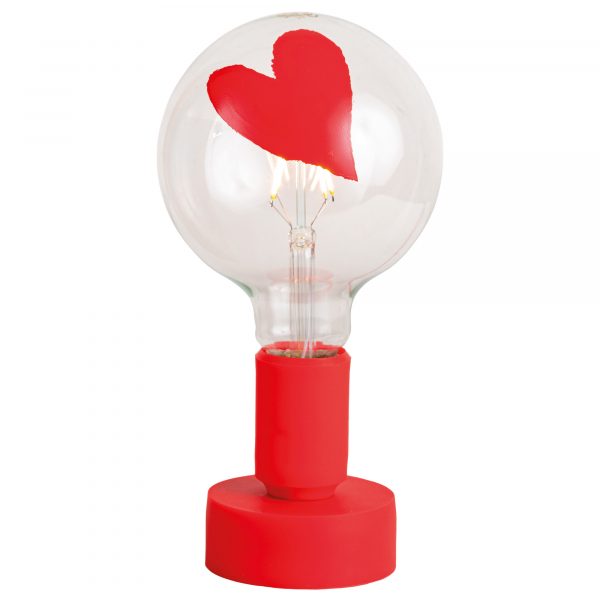 Lampada tavolotto rossa