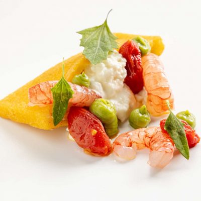 Arepa Croccante, Gamberi Rossi, Stracciatella e Crema di Guacamole Carnal Express consegna a domicilio con dev.cosaporto.it