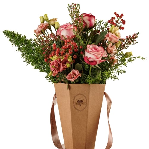 The Pink Flower Basket Frida's Bologna consegna a domicilio con dev.cosaporto.it